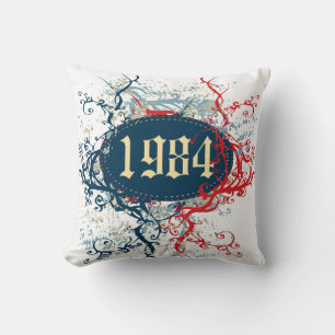 Coussin Vintage 1984 (Anniversaire, Depuis 1984, Fabriqué