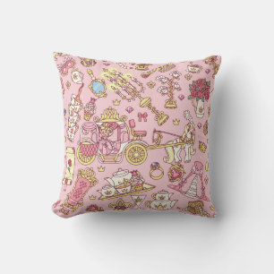 Coussin Vintage abstrait motif transparent. Petit P simple