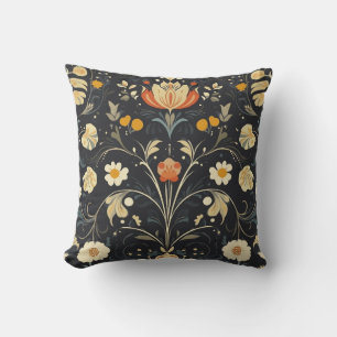 Coussin Vintage Art Nouveau Fleur Design Jeu d'oreiller