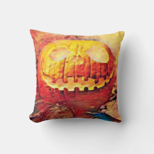 Coussin Vintage automne citrouilles couleurs d'automne des