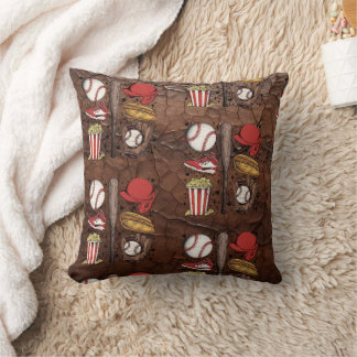 Coussin Vintage Baseball Pattern