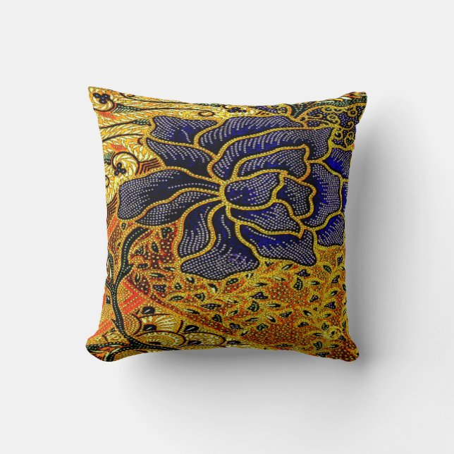 Coussin Vintage, Batik indonésien (Recto)