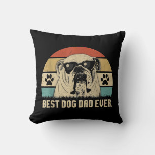 Coussin Vintage Best English Bulldog DAD Ever Chemise Père