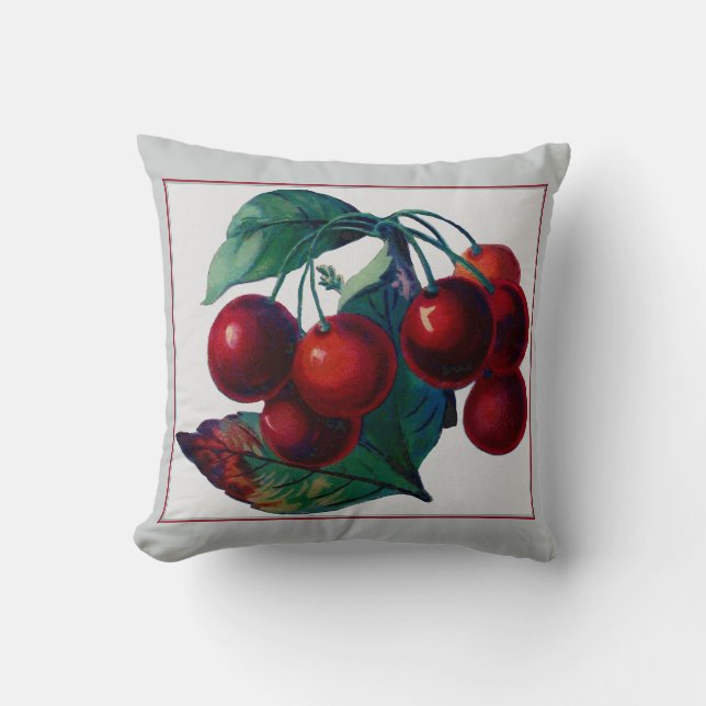 Coussin Vintage Big Cherry Bunch (Recto)