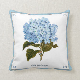 Coussin Vintage Blue Hydrangea