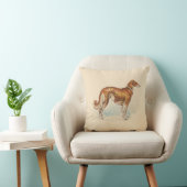 Coussin Vintage Borzoi Elegant (Chaise)