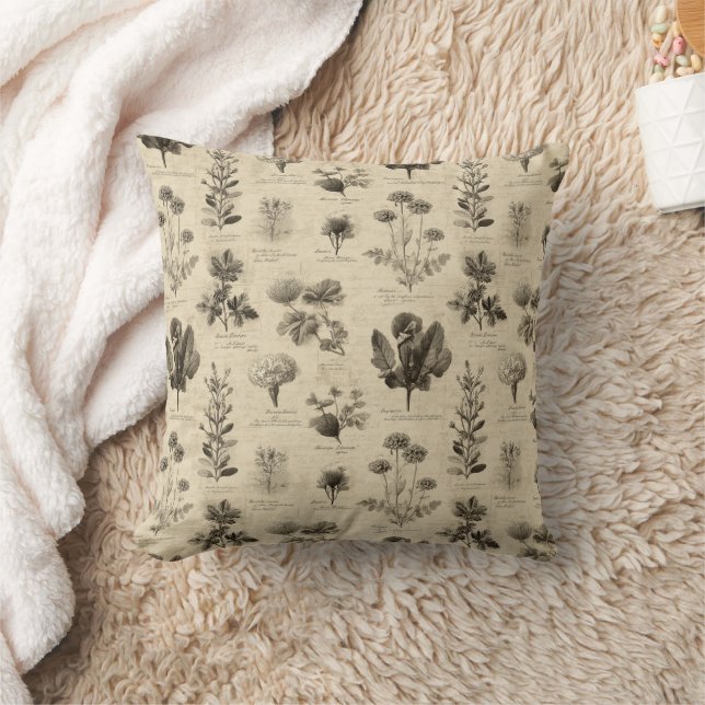 Coussin Vintage Botanical Floral Pattern (11) (Couverture)