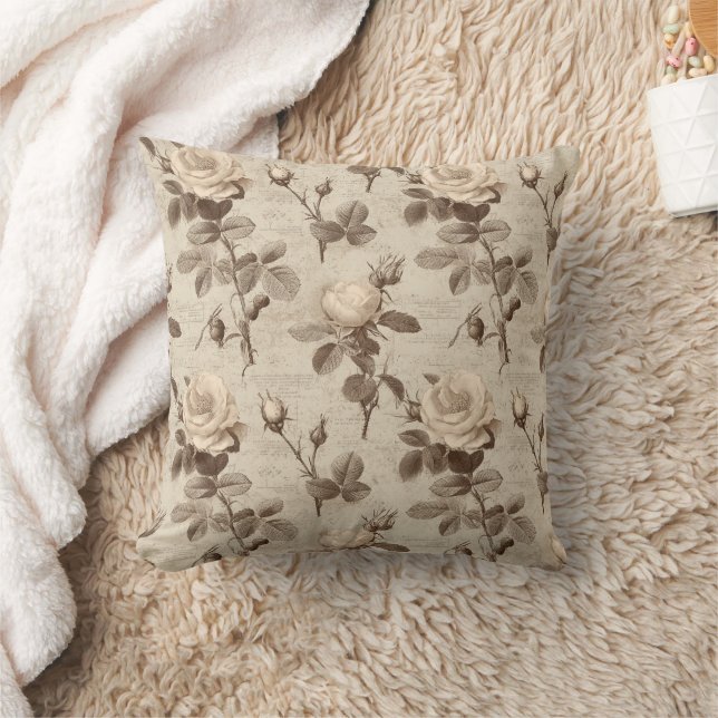 Coussin Vintage Botanical Floral Pattern (5) (Couverture)