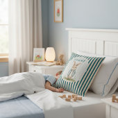 Coussin Vintage Bunny Blue Jacket Children's Name Pillow