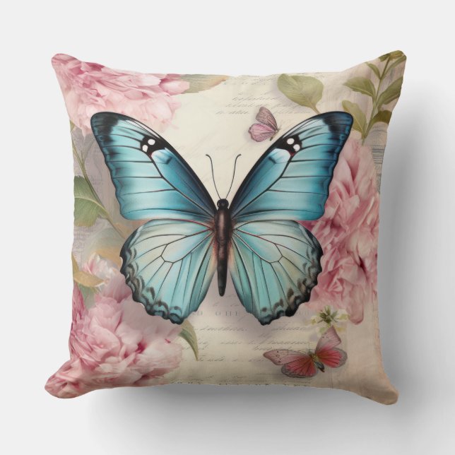Coussin Vintage Butterfly (Recto)