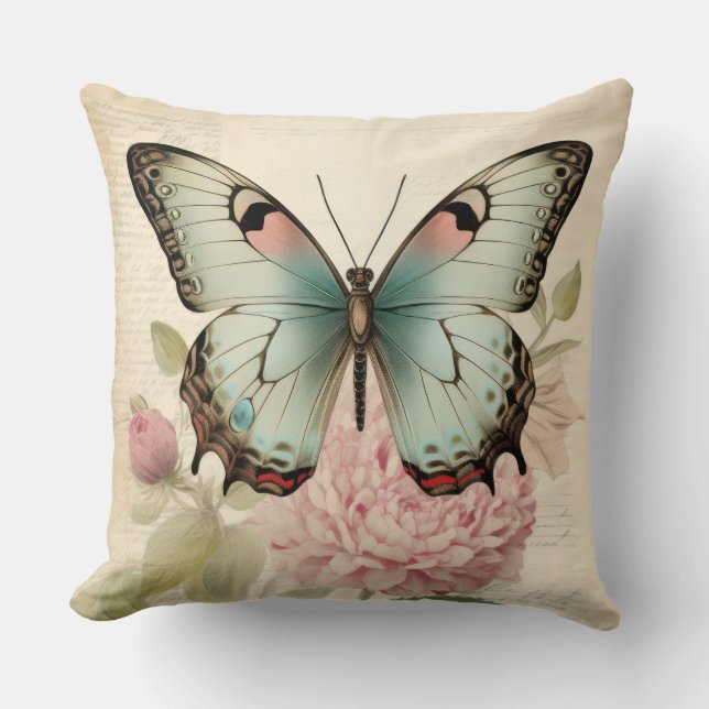 Coussin Vintage Butterfly (Recto)