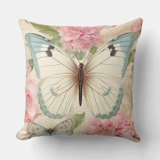 Coussin Vintage Butterfly (Recto)