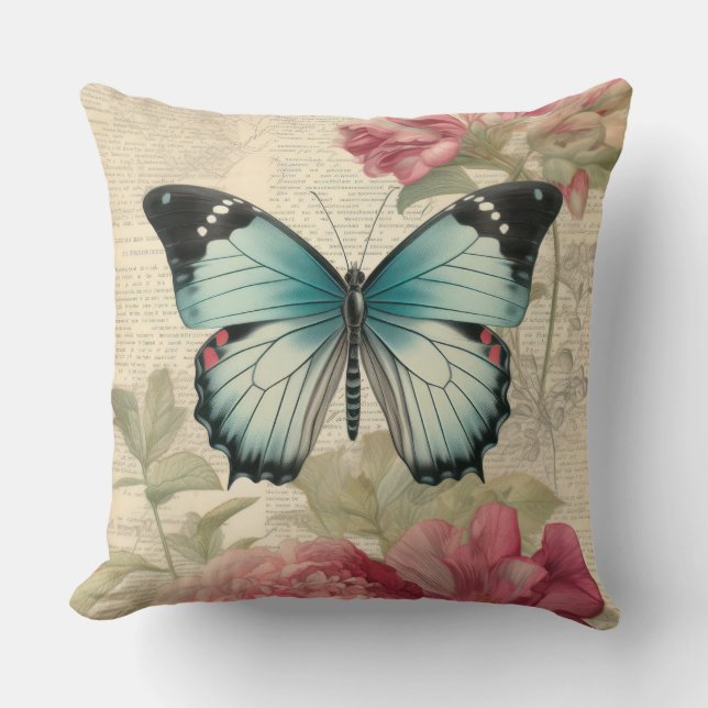 Coussin Vintage Butterfly (Recto)