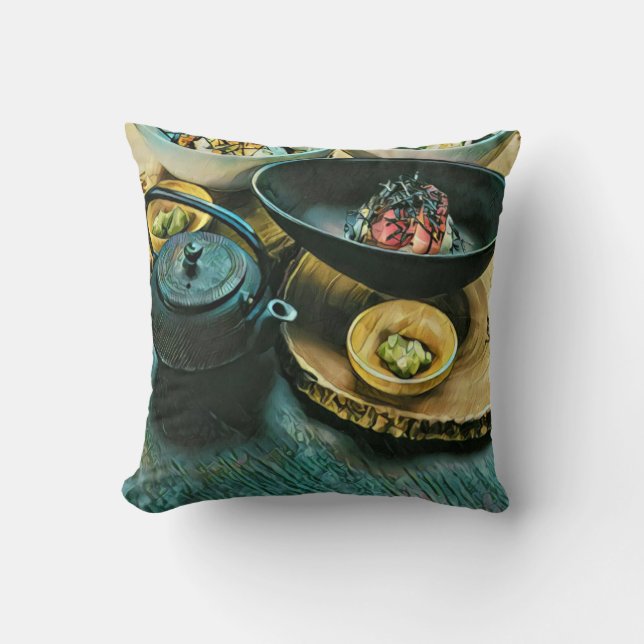 Coussin Vintage cadeau sushi (Recto)