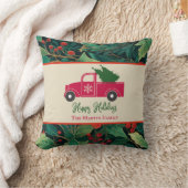 Coussin Vintage Camion Joyeux Fêtes Noël (Couverture)
