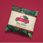 Coussin Vintage Camion Joyeux Fêtes Noël