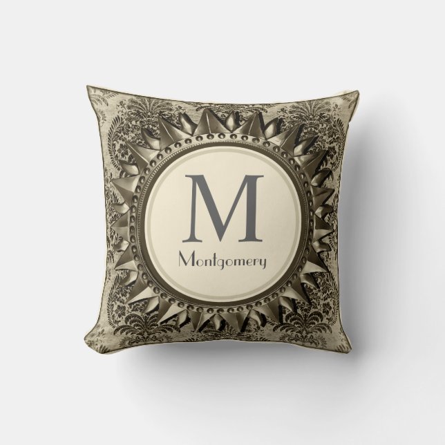 Coussin Vintage Celestial Antique Sun Frame - Personnalisé (Recto)