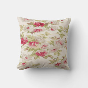 Coussin Vintage Chic Filles Roses Démodées