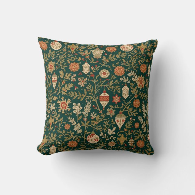 Coussin Vintage Christmas Pattern - Throw Pillow   (Recto)