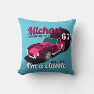 Coussin Vintage classique antique voiture légendaire nom d