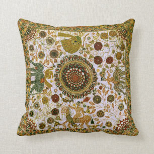 Coussin Vintage coloré fin Bengali Elephant Motif