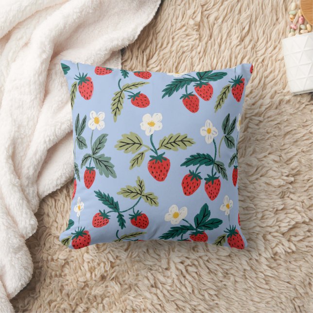 Coussin Vintage Cottagecore Strawberry Pattern (Couverture)