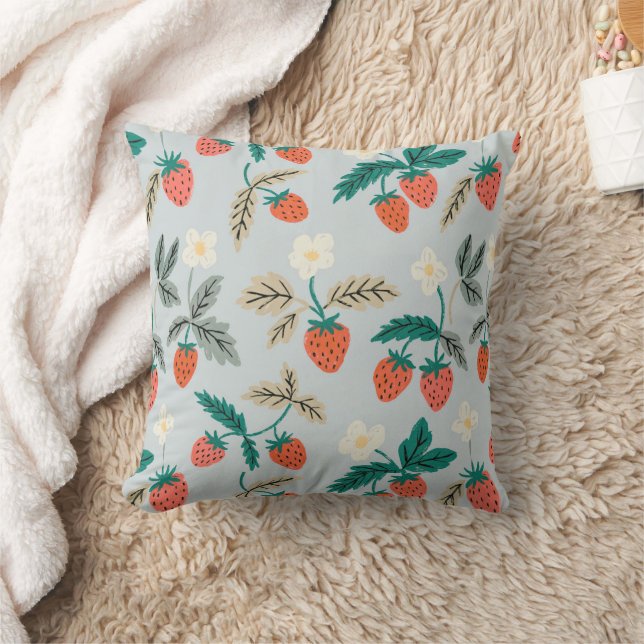 Coussin Vintage Cottagecore Strawberry Pattern (Couverture)