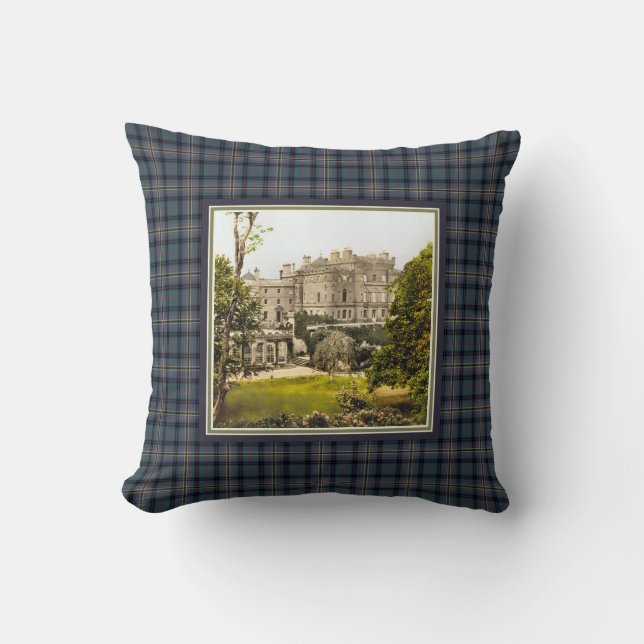 Coussin Vintage Culzean Castle Clan Kennedy Tartan (Recto)