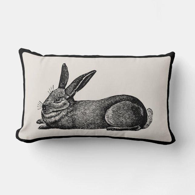 Coussin vintage d'artisan de lapin - sélectionnez (Recto)