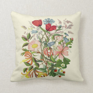 Coussin vintage de bouquet floral