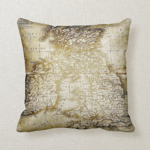 Coussin vintage de carte
