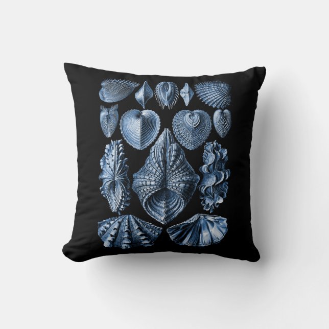 Coussin Vintage de coquillages Haeckel (Recto)