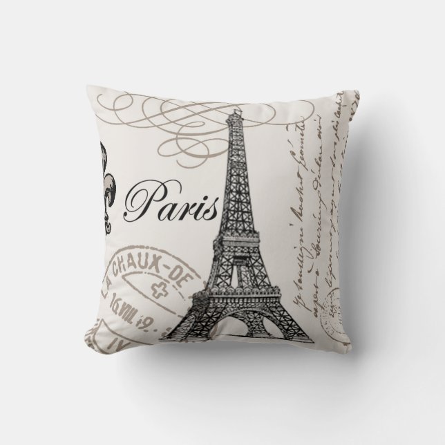 Coussin vintage de Paris… (Recto)