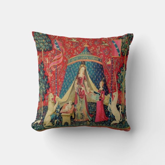 Coussin vintage de tapisserie (Recto)