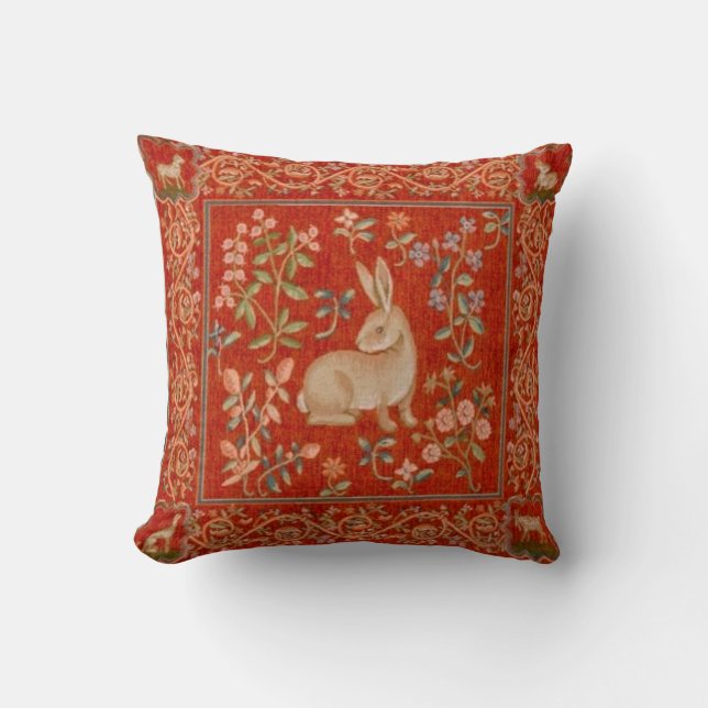 Coussin vintage de tapisserie (Recto)