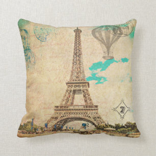 Coussin vintage de Tour Eiffel