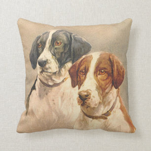Coussin vintage d'image de chien