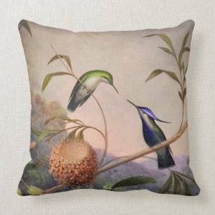 Coussin vintage d'image d'oiseau