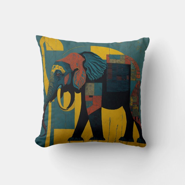 Coussin vintage elephant (Recto)