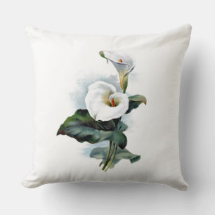 Coussin Vintage et magnifique Lys blanc calla