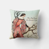 Coussin Vintage Fairy Tale Princess Whimsical Storybook (Verso)