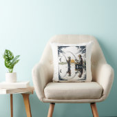 Coussin Vintage Father and Child Fishing Engraving Shirt D (Chaise)