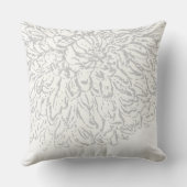 Coussin Vintage Floral Chrysanthemum gris et jaune (Verso)