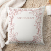 Coussin Vintage Floral Rose Bébé Intemporel (Couverture)