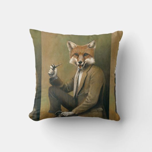 Coussin Vintage Fox En Costume Jeu (Recto)