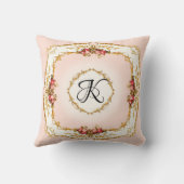 Coussin Vintage Français Aquarelle Rose Fille statistiques (Verso)