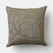 Coussin Vintage Français Textile Floral Weave Chinoiserie (Verso)