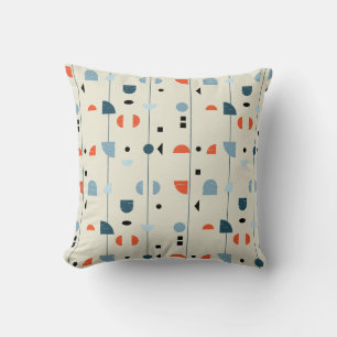 Coussin Vintage géométrique : motif transparent du milieu