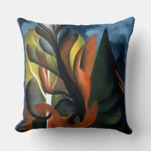 Coussin Vintage Georgia O'Keefe 1922 Érable et cèdre