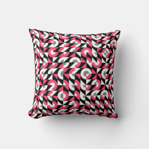Coussin Vintage Glitch : Motif Abstrait géométrique